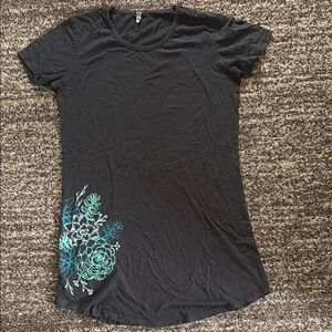 Floral Grey T-Shirt dress